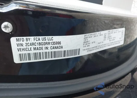 2024 Chrysler Pacifica Touring L z USA, uszkodzony, nr VIN 2C4RC1BG0RR135996